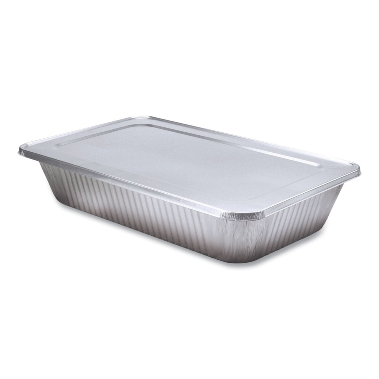 Handi-Foil 12.88 in. x 20.81 in. x 0.62 in. Steam Table Pan Lids with Full Curl Edge (50/Carton)